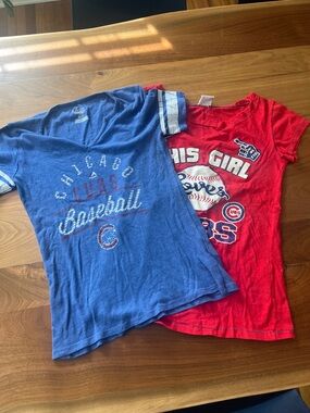 Ladies Chicago Cubs shirts (2) size small